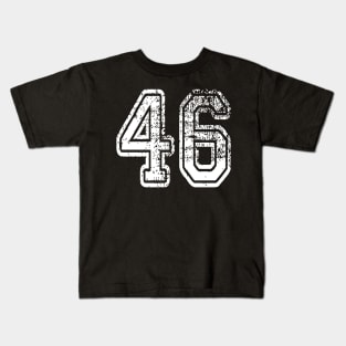 Number 46 Grungy in white Kids T-Shirt